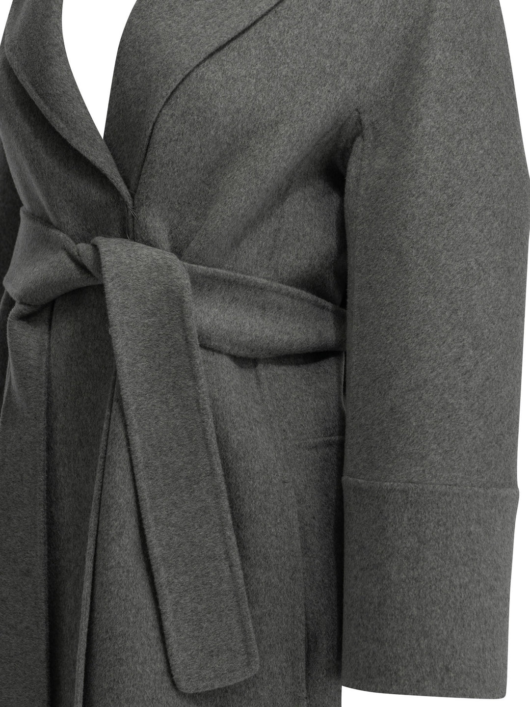 Max Mara S Short Double-Layer Wool Coat Jackets and Coats - Grey | 619a6a8a304cf77b666ffedb390452e950ab5275