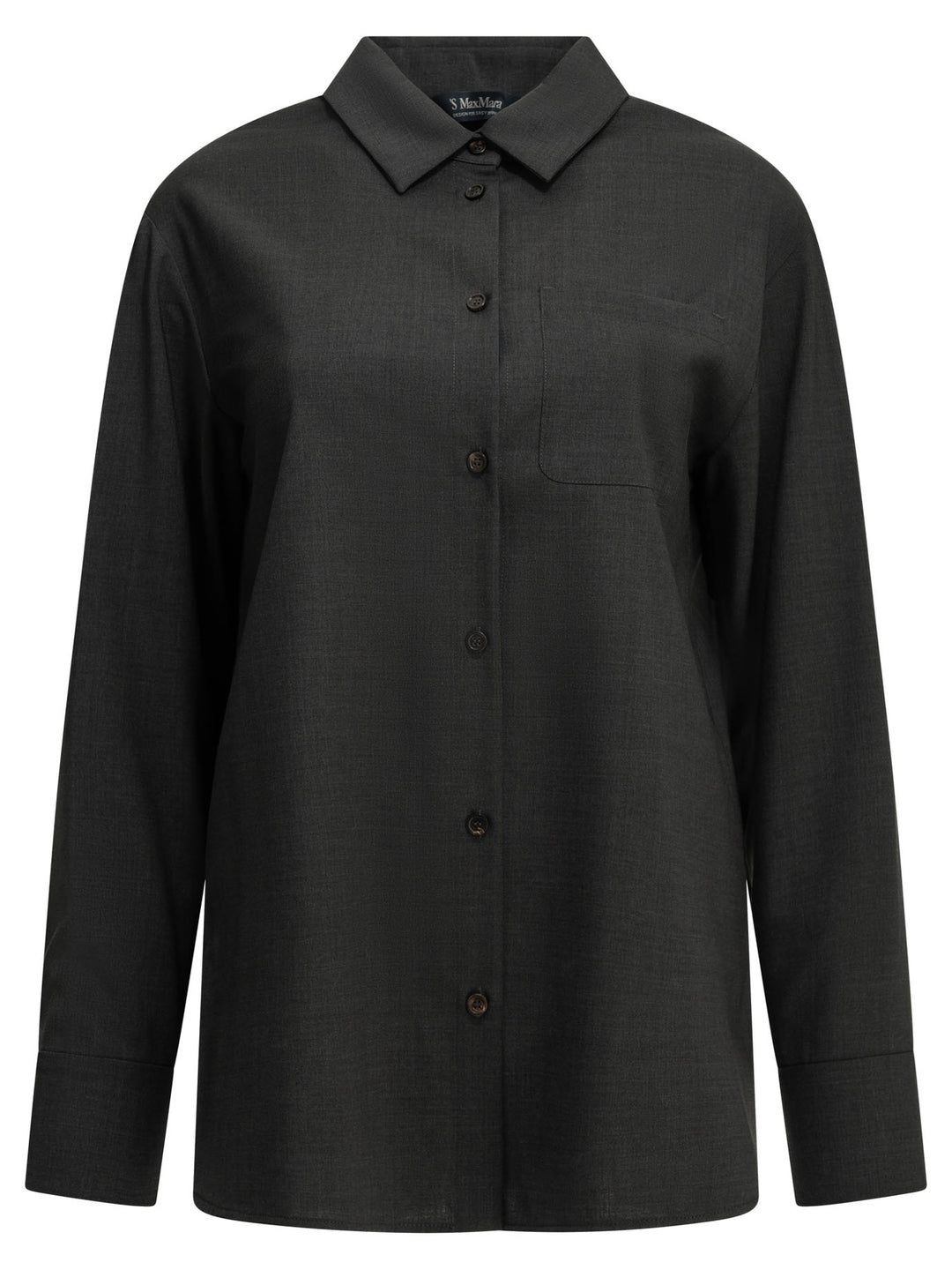 Max Mara S Casual Shirt Made Of Virgin Wool Shirts - Grey | 9fafb9e042c9eb625682aedbe143753d24619c38