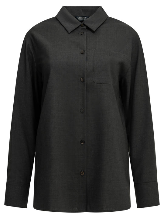 Casual Shirt Made Of Virgin Wool Shirts Grey