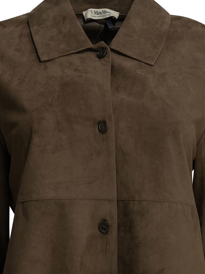 Max Mara S Suede Jacket Jackets and Coats - Brown | 5483aa7eb72e1b996b6ef800a1e24d04309ba3af