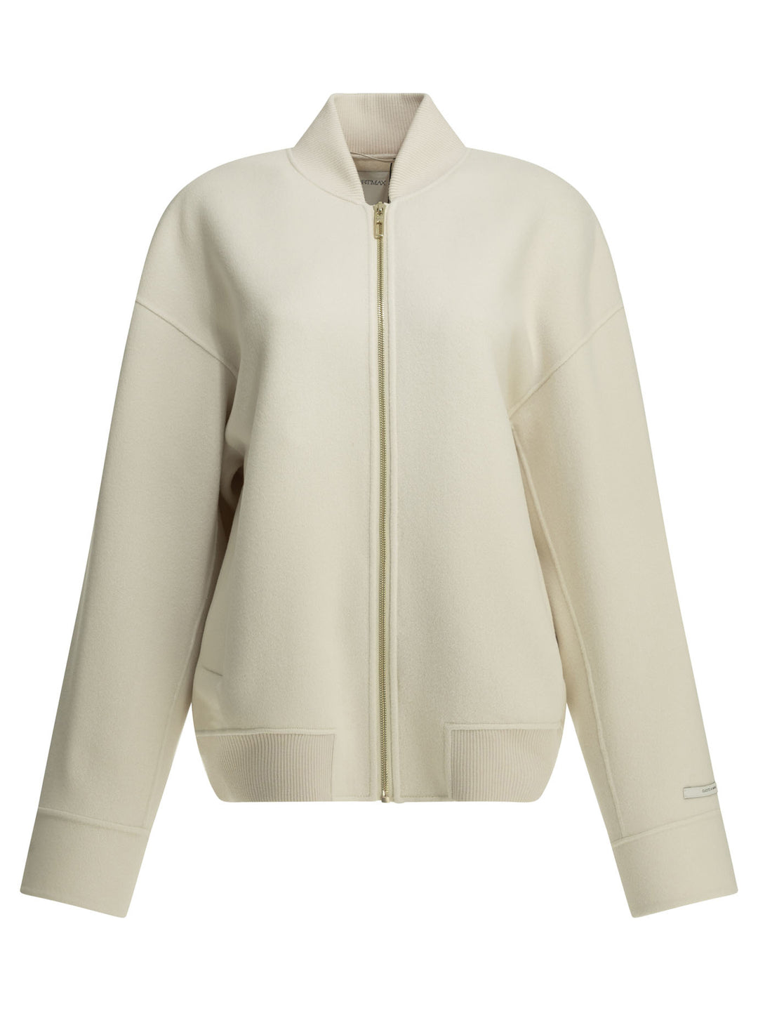 Max Mara Sportmax Virgin Wool Bomber Jacket Jackets and Coats - White | 462b25d7e067bfa2a6c134e58d583693238ed15a