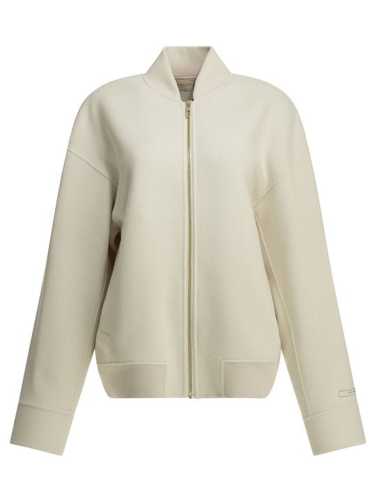 Virgin Wool Bomber Jacket Jackets And Coats White