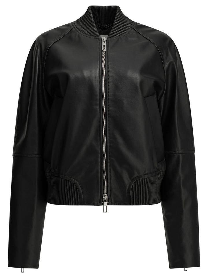 Max Mara Sportmax Nappa Leather Jacket Jackets and Coats - Black | 5c24a715750ce8c8ea5dd7cd5f13ef1220395c81