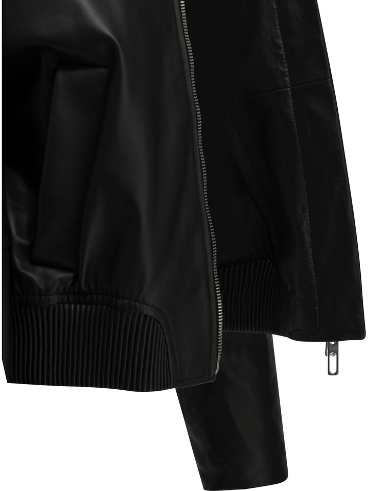 Max Mara Sportmax Nappa Leather Jacket Jackets and Coats - Black | 12c4777128be46197d5439df09ab8d1d02d93e1a