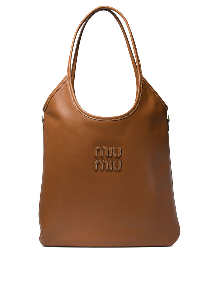 Miu Miu Ivy Shoulder Bags - Brown | d76d3adecb6375241a2927b4d916ca73f14143fb