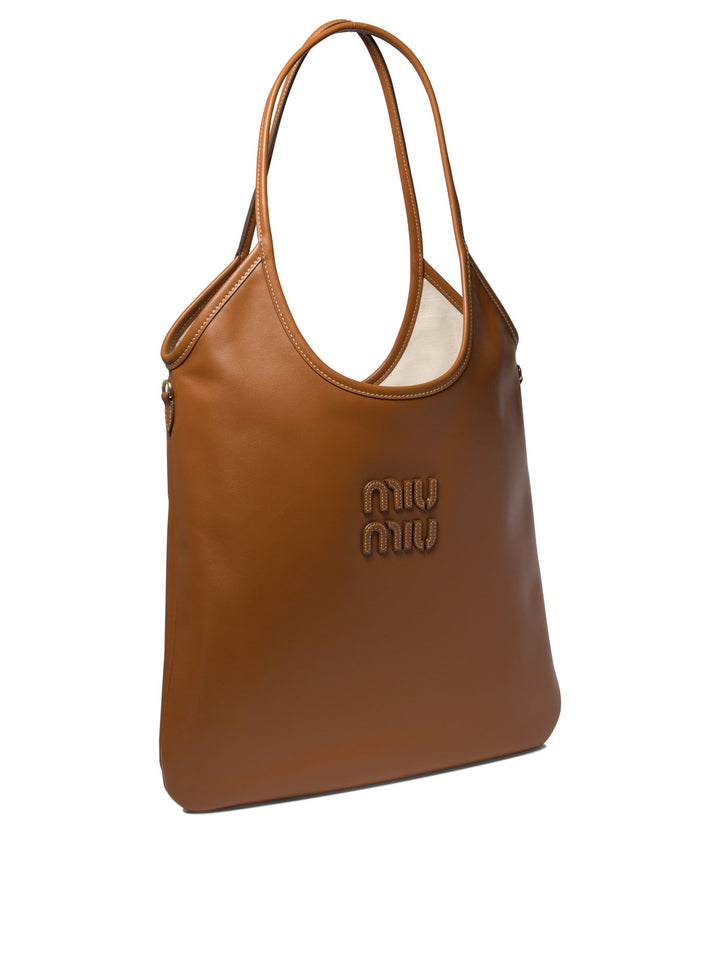 Miu Miu Ivy Shoulder Bags - Brown | 69db3249ff1c697dc73e2eeeba1e7fff5d4f5a12