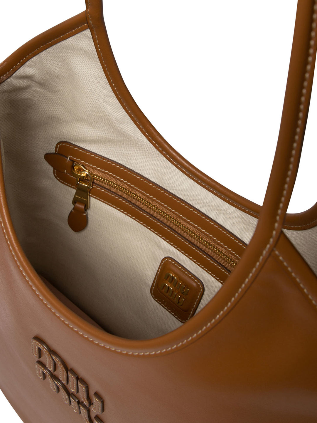Miu Miu Ivy Shoulder Bags - Brown | 4fa780126ab418d04bc714ac91c97c52146bdc4b