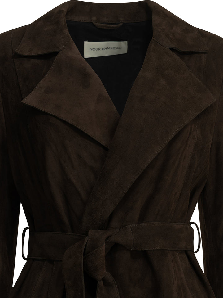 Nour Hammour Winona Jackets and Coats - Brown | 2b341dd994ebbed21099932917c37e73a5ec2ce9