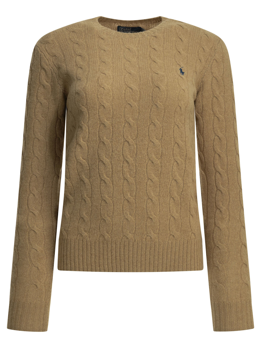 Polo Ralph Lauren Crew-Neck Sweater With Logo Knitwear - Beige | 76db9defe86f6bcc9810ba035d68962f38a1aaf2