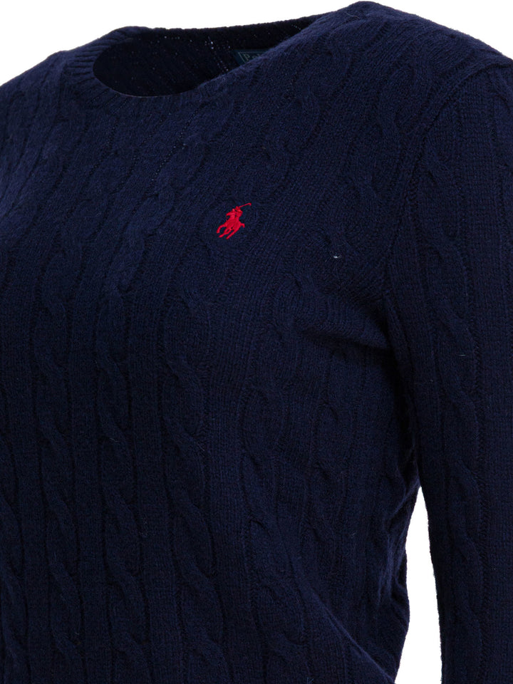 Polo Ralph Lauren Crew-Neck Sweater With Logo Made Of Wool And Cashmere Knitwear - Blue | 9d803c5185076a8d45fa0e15f10d377a6f6e83ba
