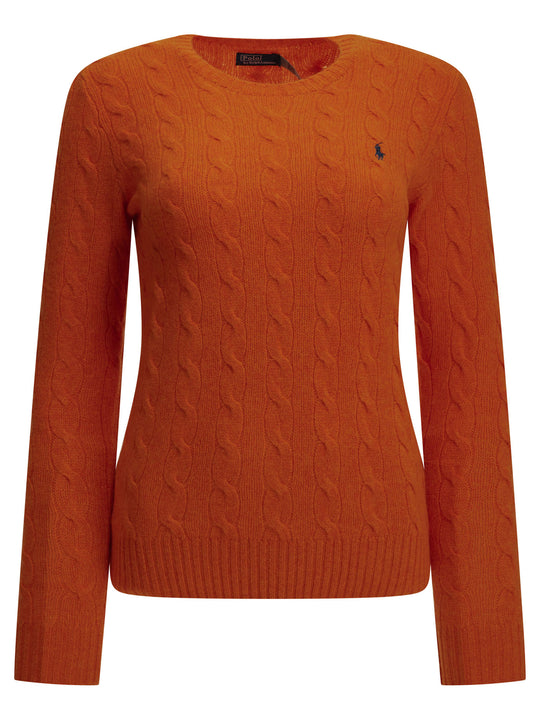 Crew-Neck Sweater With Logo Knitwear Orange