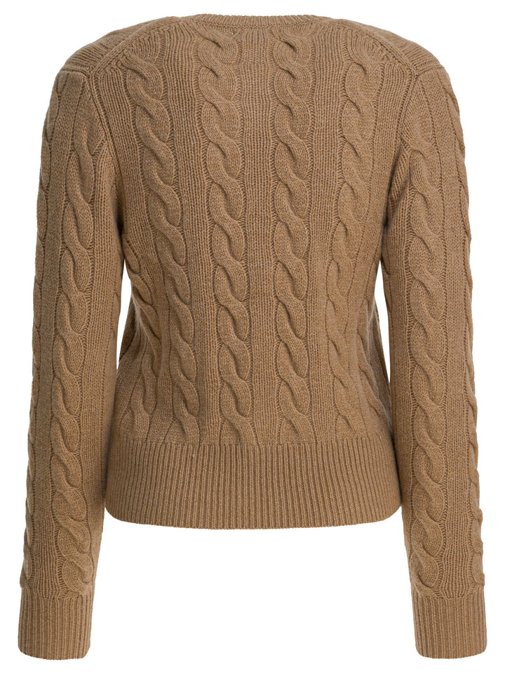 Polo Ralph Lauren Wool And Cashmere Cardigan With Logo Knitwear - Brown | 009cee47ab50bc37df76100c3f69e291fcfcc480