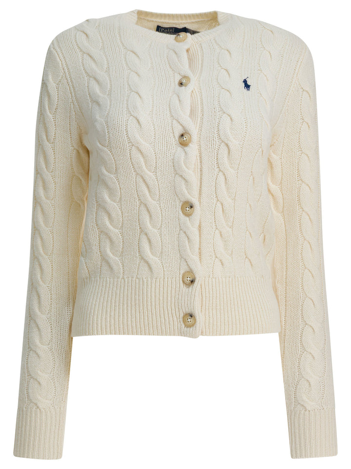 Polo Ralph Lauren Wool And Cashmere Cardigan With Logo Knitwear - White | 05cebe8ece01c1fe2111677073f4725f5af7979a