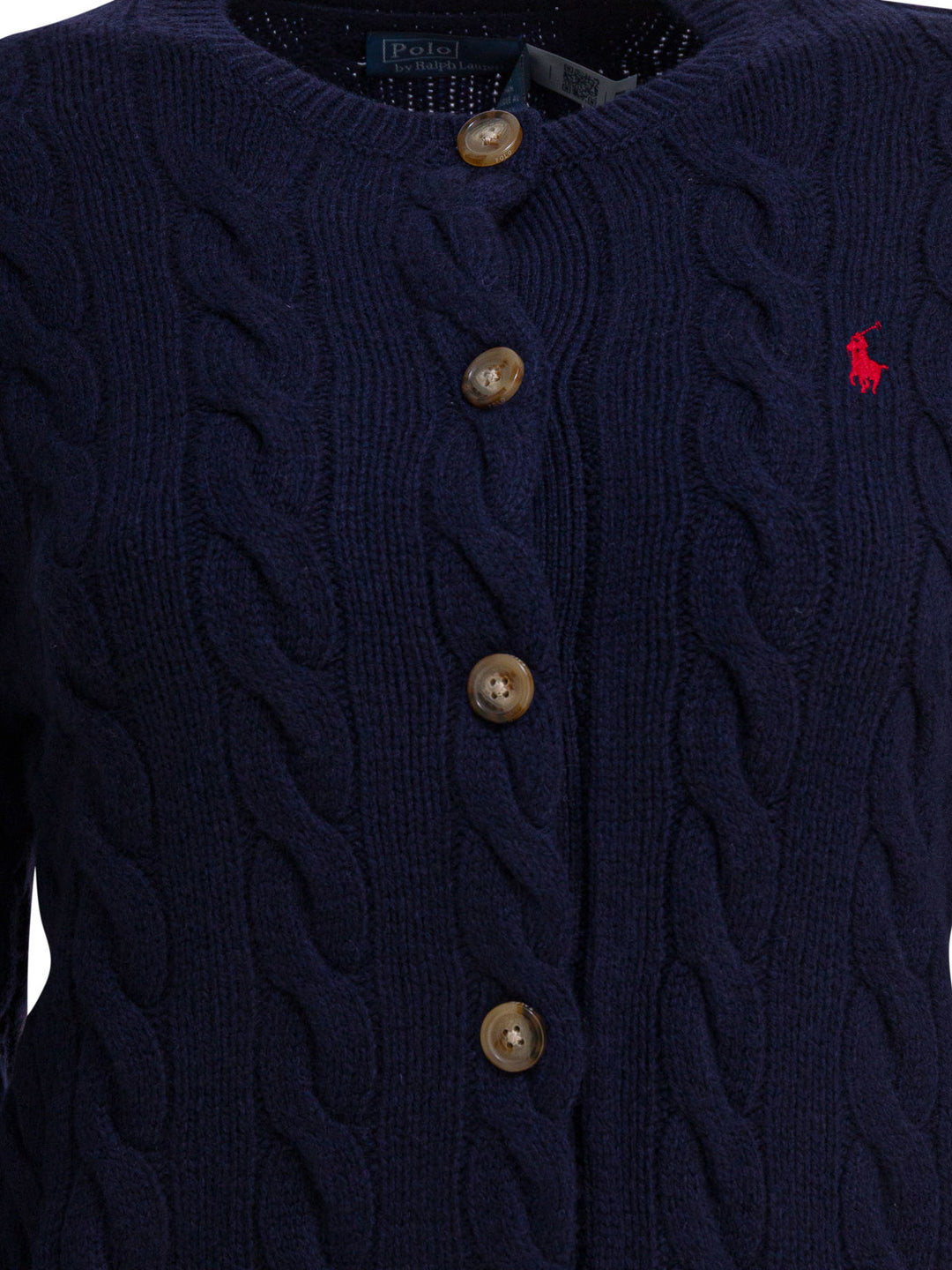 Polo Ralph Lauren Wool And Cashmere Cardigan With Logo Knitwear - Blue | 7ead36e4757c3017f78a164bd7c27bfb824de281