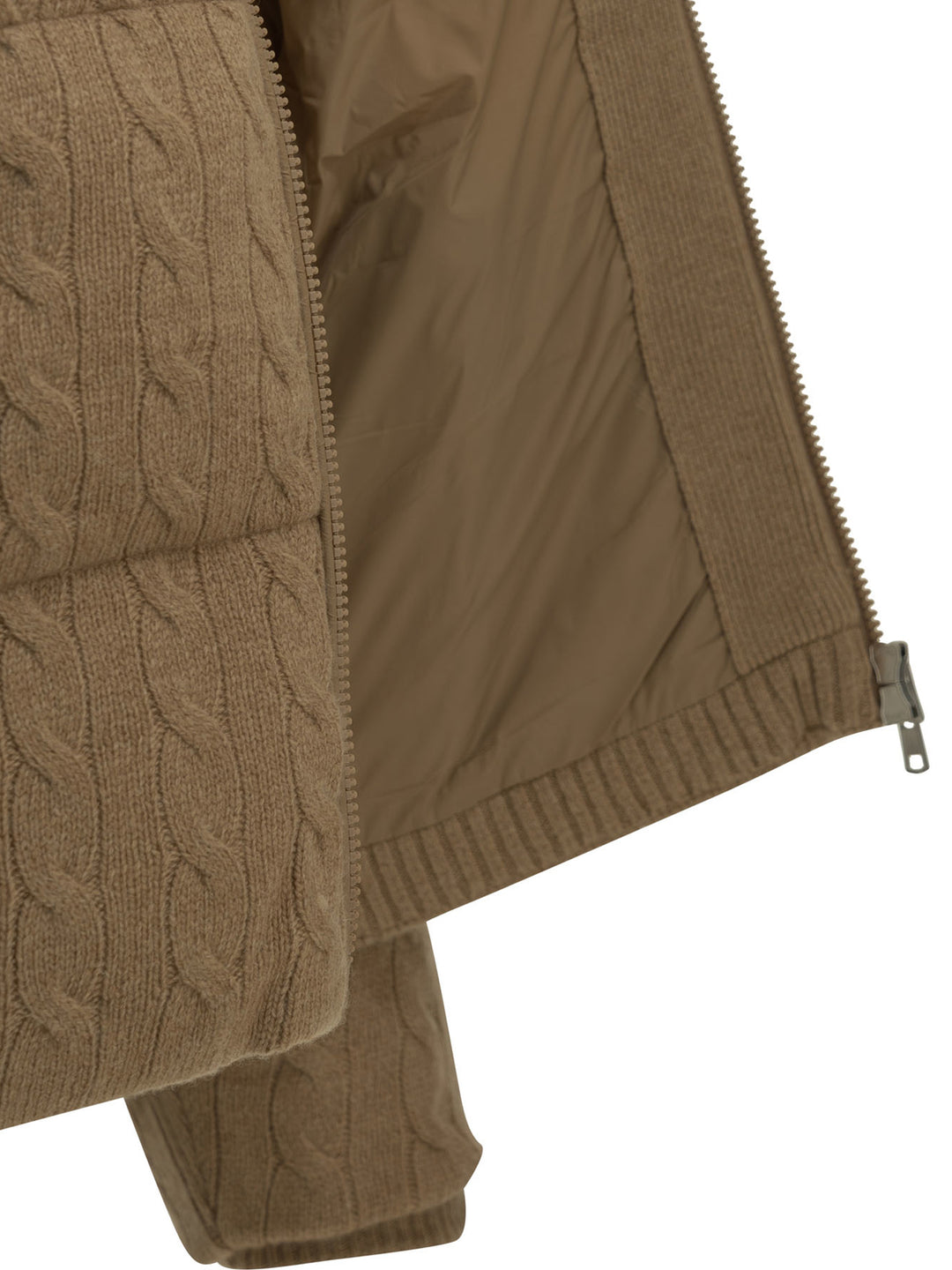 Polo Ralph Lauren Short Down Jacket Made Of Wool And Cashmere Knit Jackets and Coats - Beige | 4c58865d1b969467cc5c7bfa5d21c32a1bf09f27