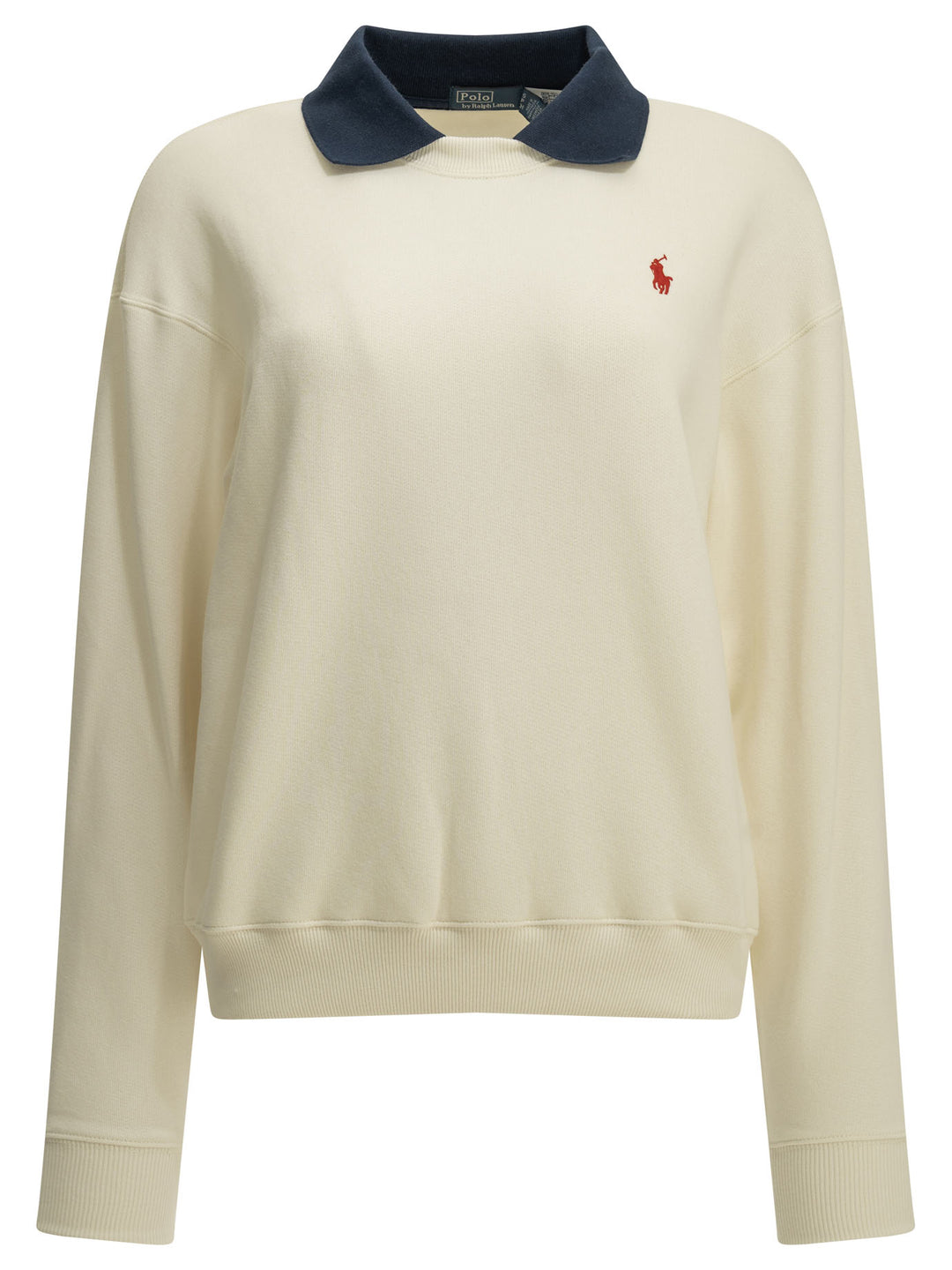 Polo Ralph Lauren Sweatshirt With Polo Collar And Logo Sweatshirts - White | 55a20e479af894ef37de7916c2038cc7d7dab736