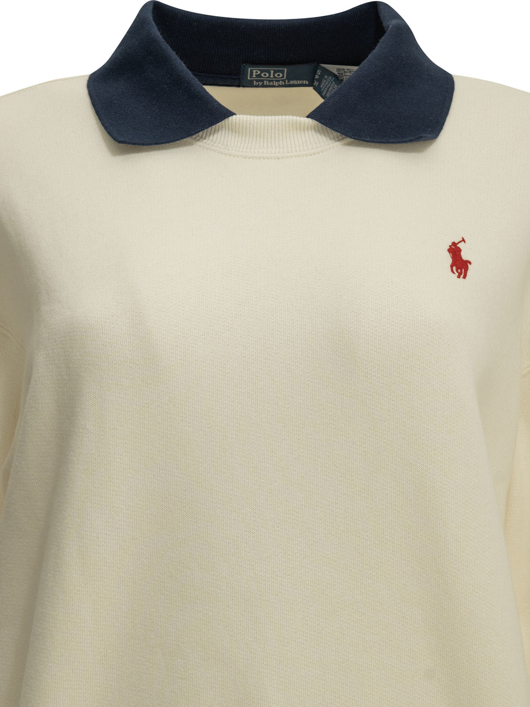 Polo Ralph Lauren Sweatshirt With Polo Collar And Logo Sweatshirts - White | 35ef426a7fd97cd239896772943b7007e331751f