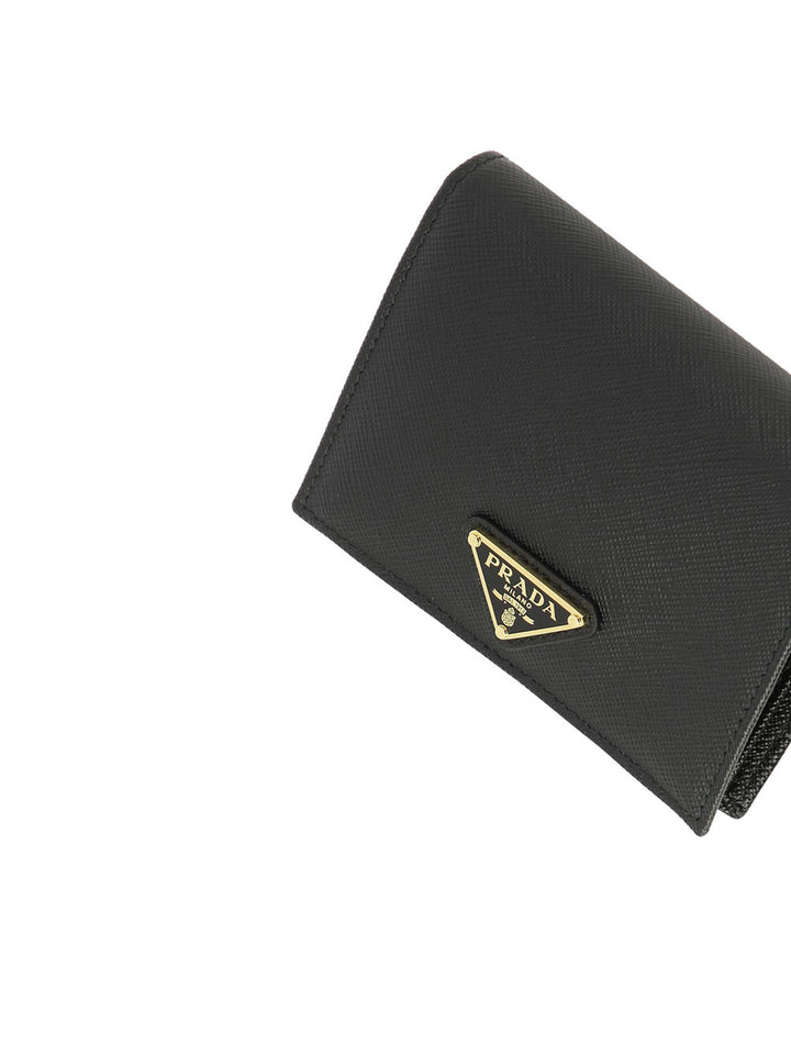 Prada Saffiano Leather Wallet Wallets & Card holders - Black | dc06d70fbe002f88bd778efe97dec9a69ed03556
