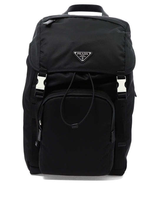 Re-Nylon And Saffiano Backpack Backpacks & Travels Black