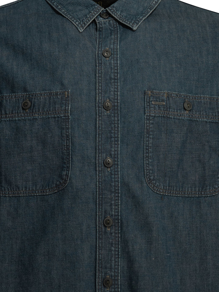 Rrl By Ralph Lauren Casual Denim Shirt Shirts - Blue | acce3bcf7f7e090978dae19b15fd59ff44f462f5