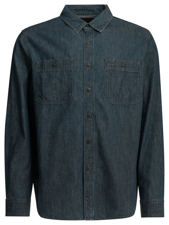 Casual Denim Shirt Shirts Blue