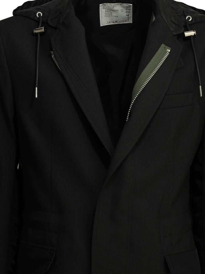 Sacai X Nylon Jackets and Coats - Black | c746b11bfcbf01766a4ddd1cc891c55481ec526d