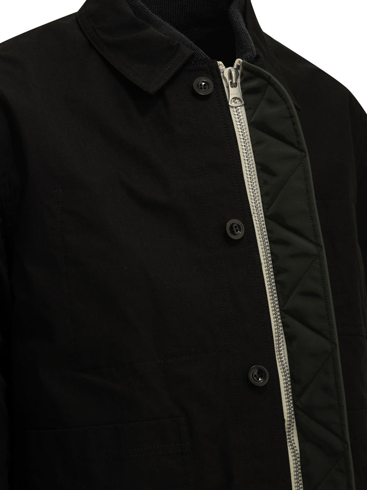 Sacai Nylon Twill X Ripstop Reversible Jackets and Coats - Black | ee8edb5a81a56cbd4c87043c82b279647b1f23d1