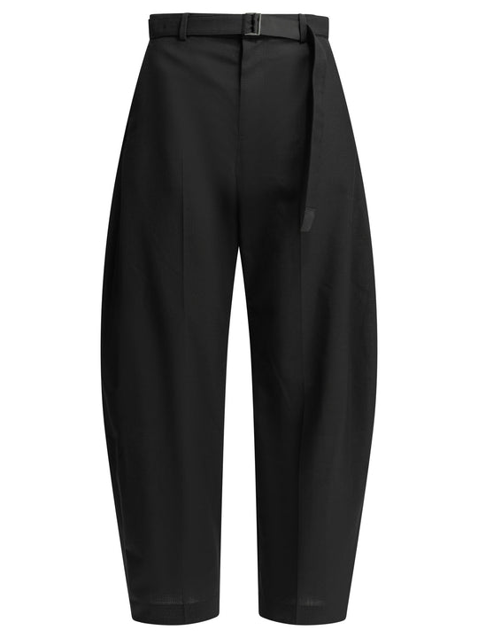 Tailored Wool Pants Trousers Black