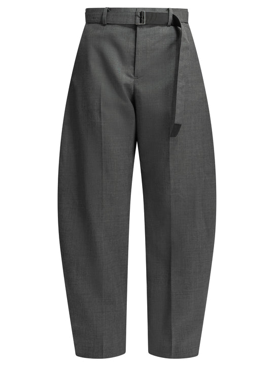 Tailored Wool Pants Trousers Grey