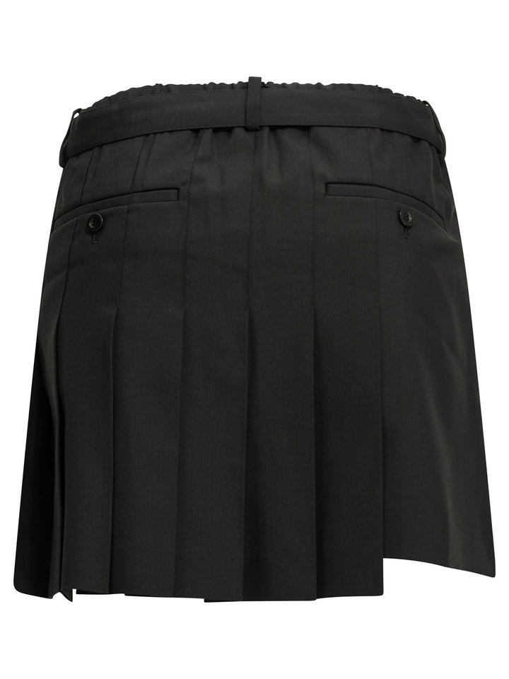 Sacai Formal  Made Of Wool Blend Shorts - Black | 167ae10f3f13a63bd3570a9a94262bf12a16b93d