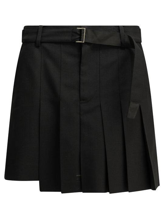 Formal Made Of Wool Blend Shorts Black