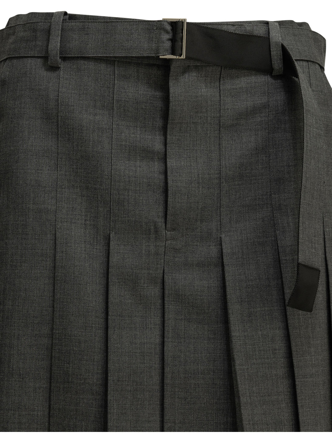 Sacai Formal  Made Of Wool Blend Shorts - Grey | 793080ce7f062fcaa7dd818c703aaaa72b098e71