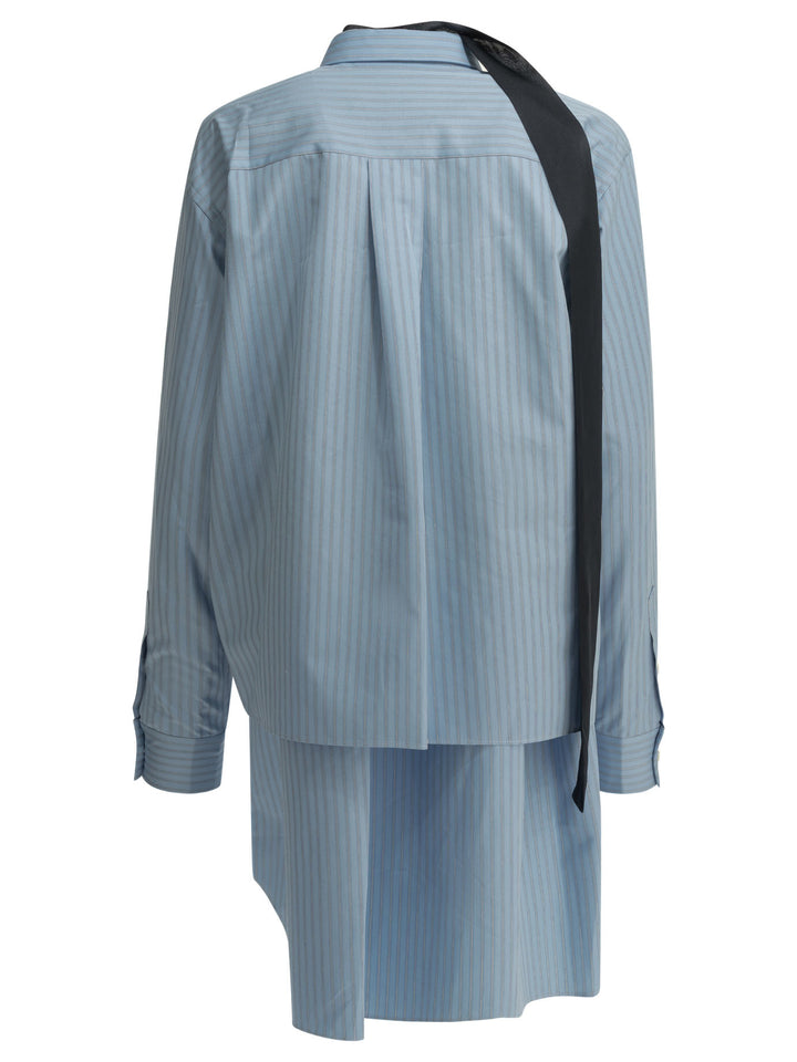 Sacai Short Shirtdress Dresses - Light blue | 4e39cb15c95949460e24538189ea2e9b1b1b97e5
