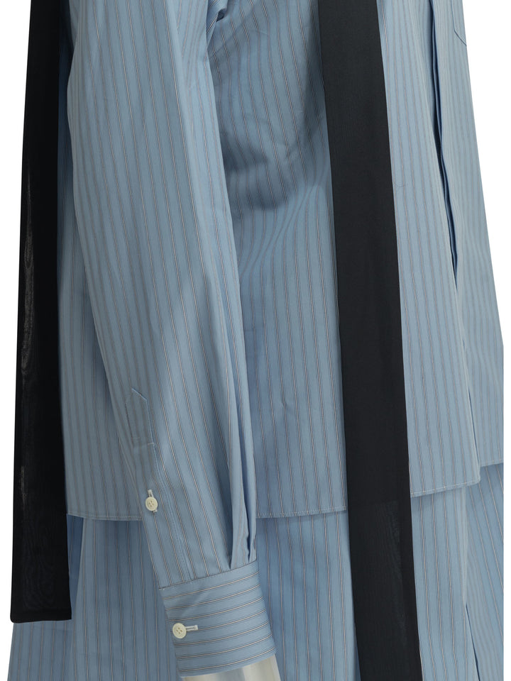 Sacai Short Shirtdress Dresses - Light blue | 8714a7bccf4c1f9fcdc440378d4b5cedfd393cc2