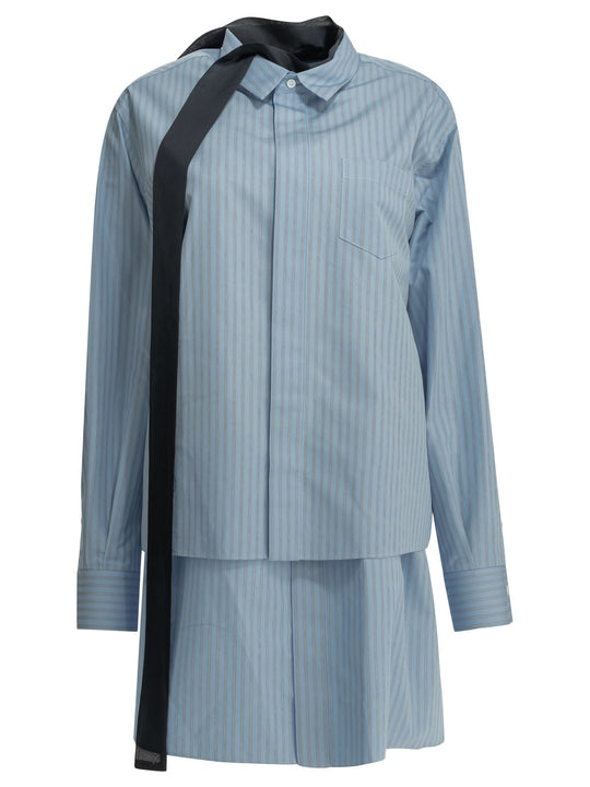 Short Shirtdress Dresses Light Blue