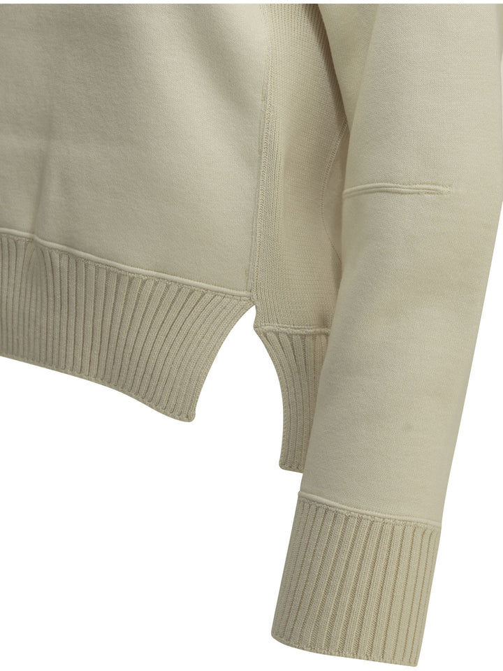 Sacai Crew-Neck Sweater Made Of A Cotton-Cashmere Blend Knitwear - White | afdc3e654029bf9ae674bedaa4c787218f46d9d8