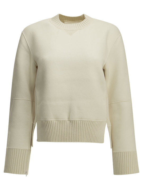 Crew-Neck Sweater Made Of A Cotton-Cashmere Blend Knitwear White