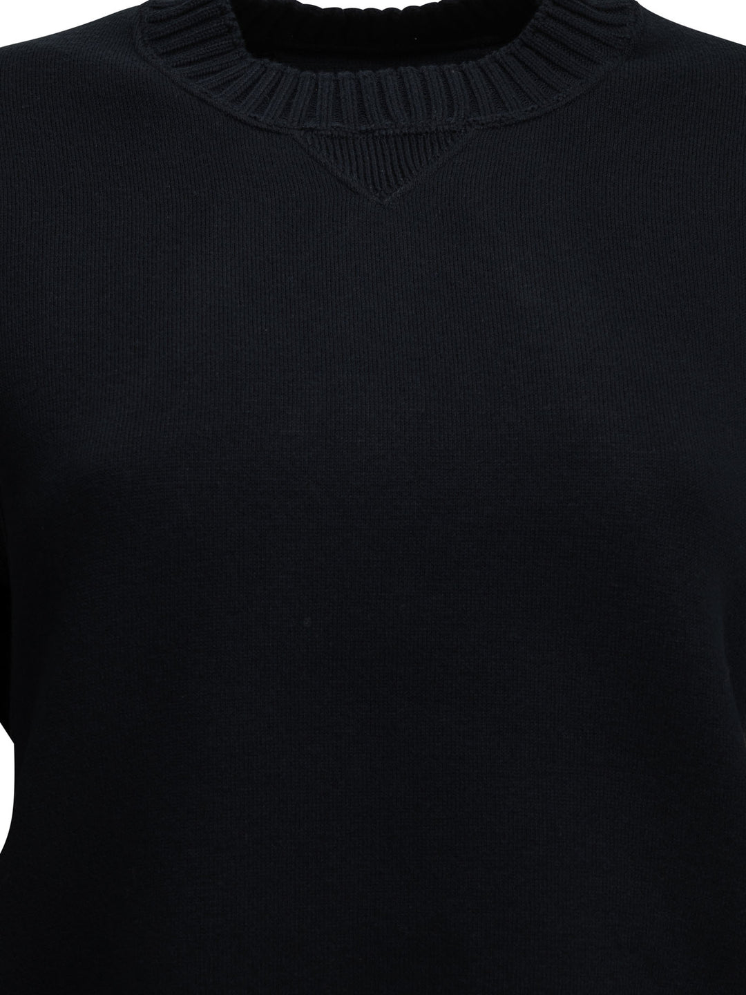 Sacai Crew-Neck Sweater Made Of A Cotton-Cashmere Blend Knitwear - Blue | 5dfa56fc8702c0566c8bc99a905a8582723bef15