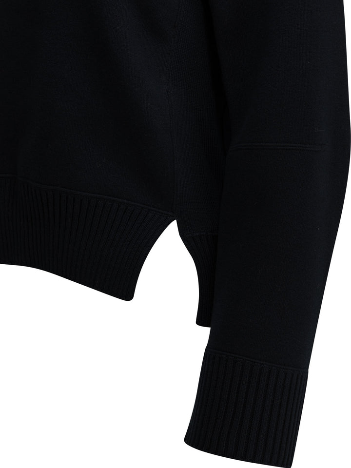 Sacai Crew-Neck Sweater Made Of A Cotton-Cashmere Blend Knitwear - Blue | 36f0708d66c114cac8612085cb96626d81122710