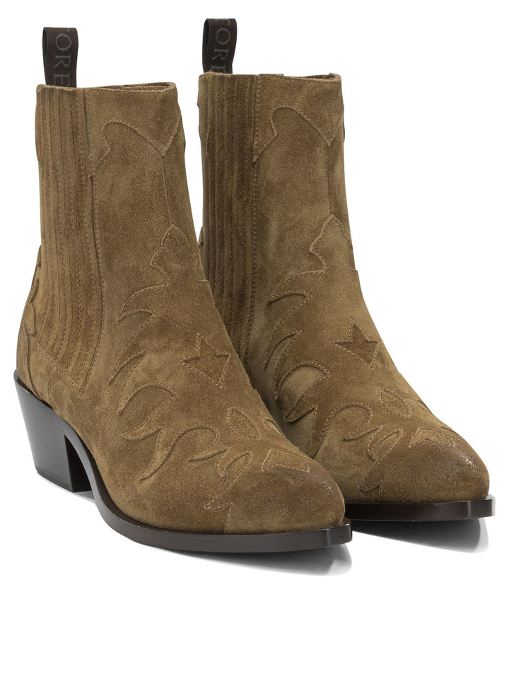 Sartore Velour 45 Mm Boots and Ankle Boots - Brown | 67de269554cc00bdc2c1eb81d50cef2ece2df33b