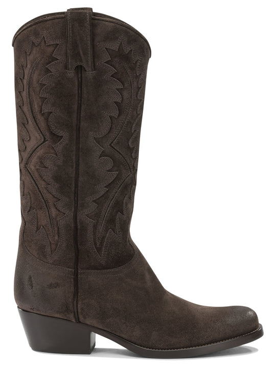 Leather Cowboy Boots Boots And Ankle Boots Brown
