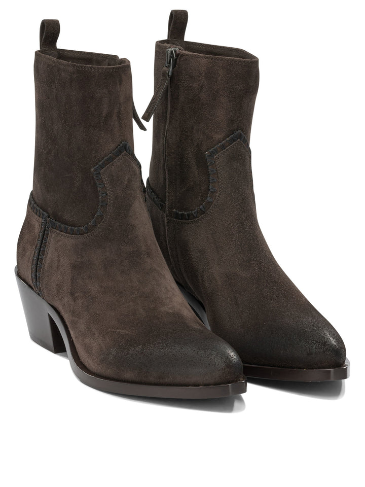 Sartore Velour 45mm Boots and Ankle Boots - Brown | d28e459e73e68404671283ec28df263b888e4ccf