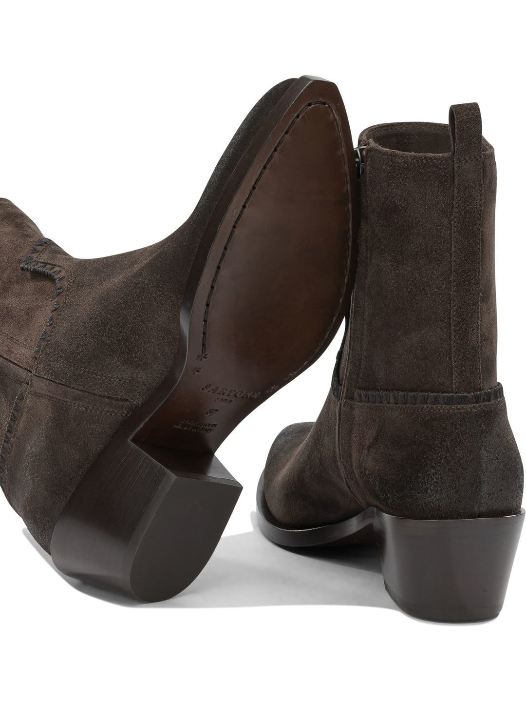 Sartore Velour 45mm Boots and Ankle Boots - Brown | 022ba0efd18934f19d36cc74be9f745597ba7c33
