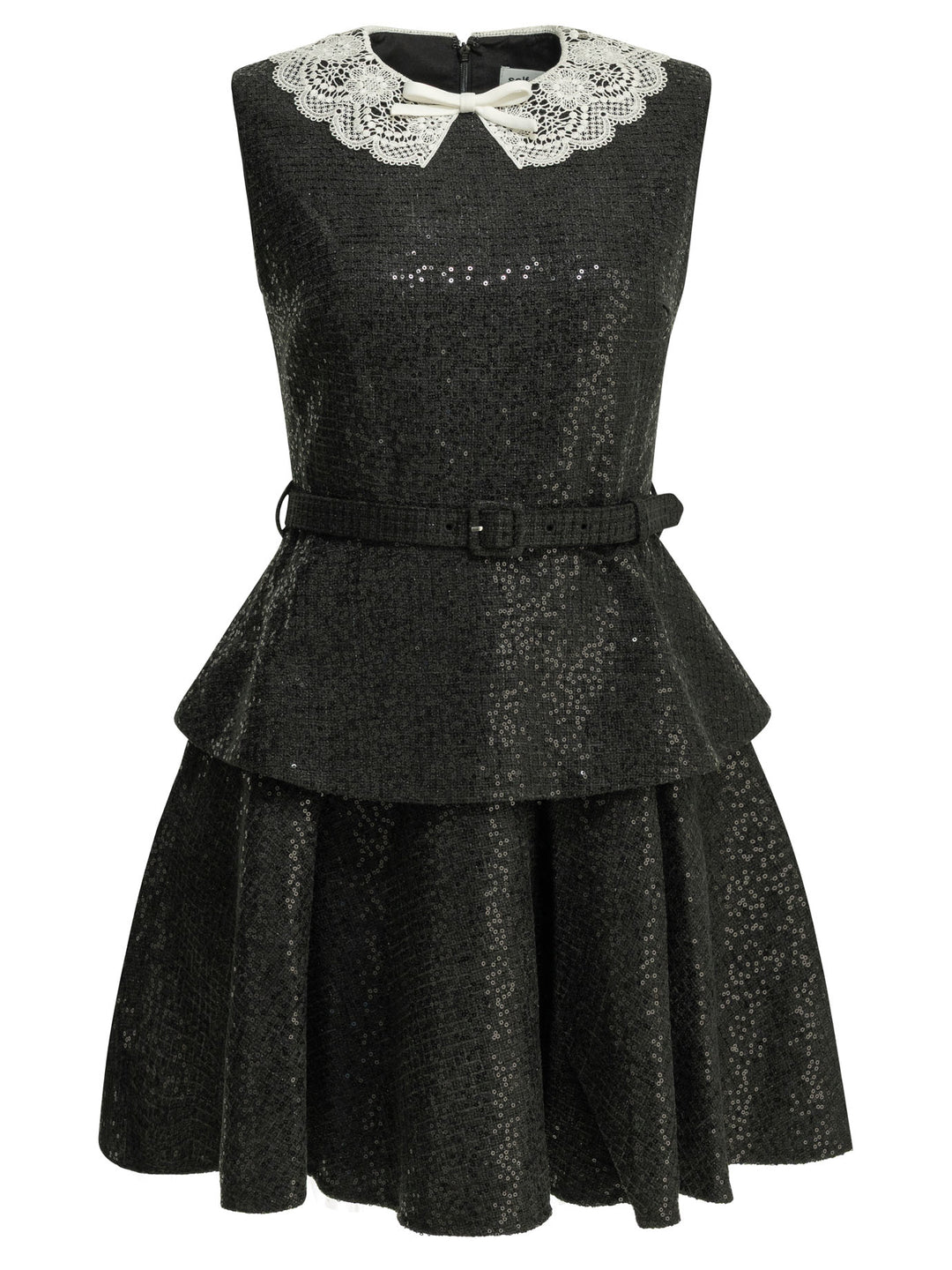 Self-Portrait Short Sequin Dress Dresses - Black | 0cf007beccbdb481ad5afd336c2194fbea48acd1
