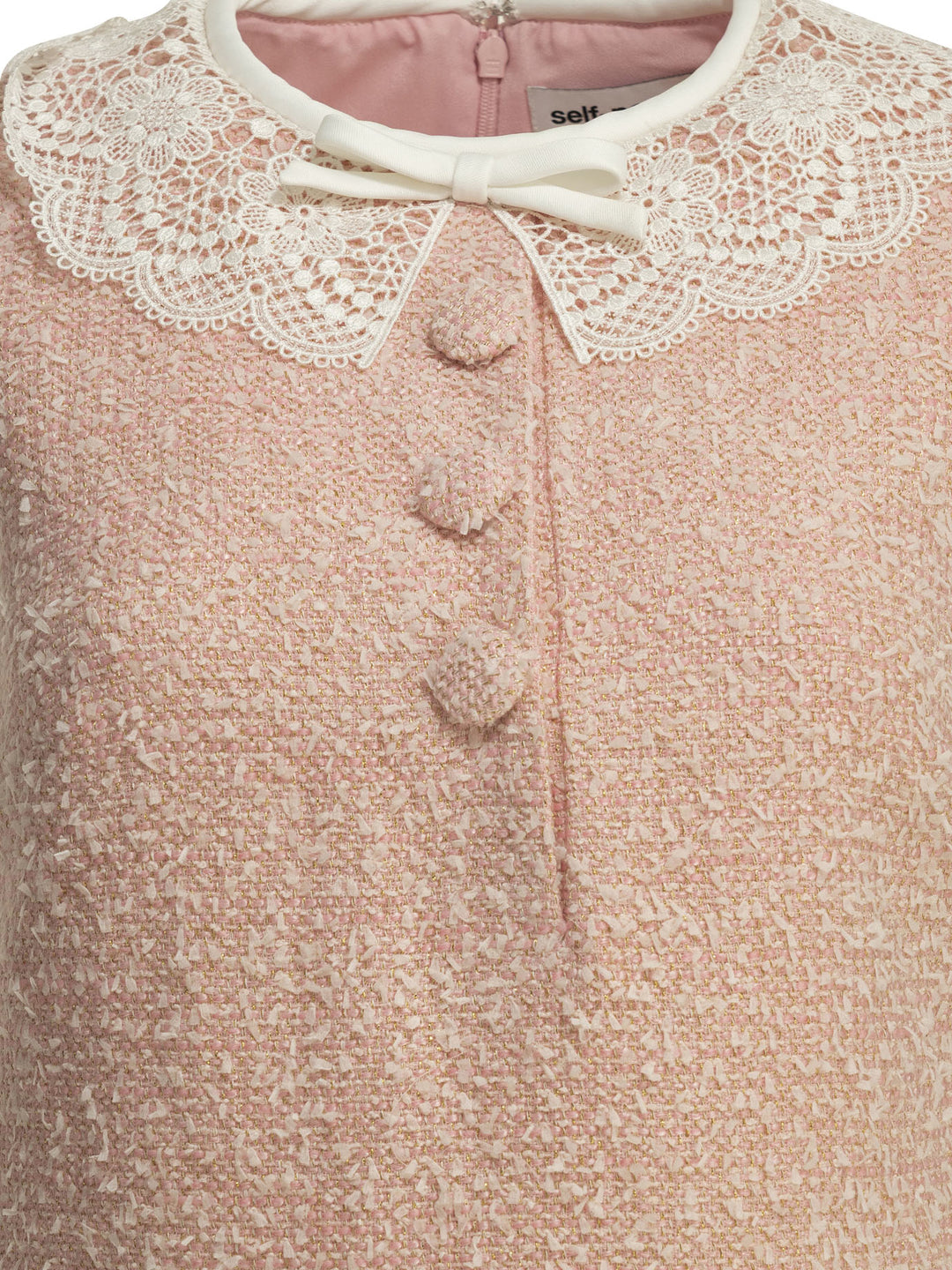 Self-Portrait Short Bouclé Dress Dresses - Pink | e6f09ad5a78faa14dbd55a2bb5a7db2a1c39d292