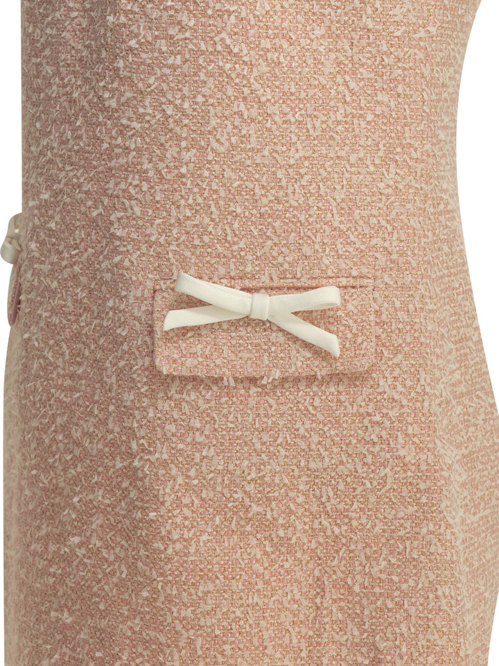 Self-Portrait Short Bouclé Dress Dresses - Pink | bf0a5e840b4239585bd6d01e9e6482fec89c7c5d