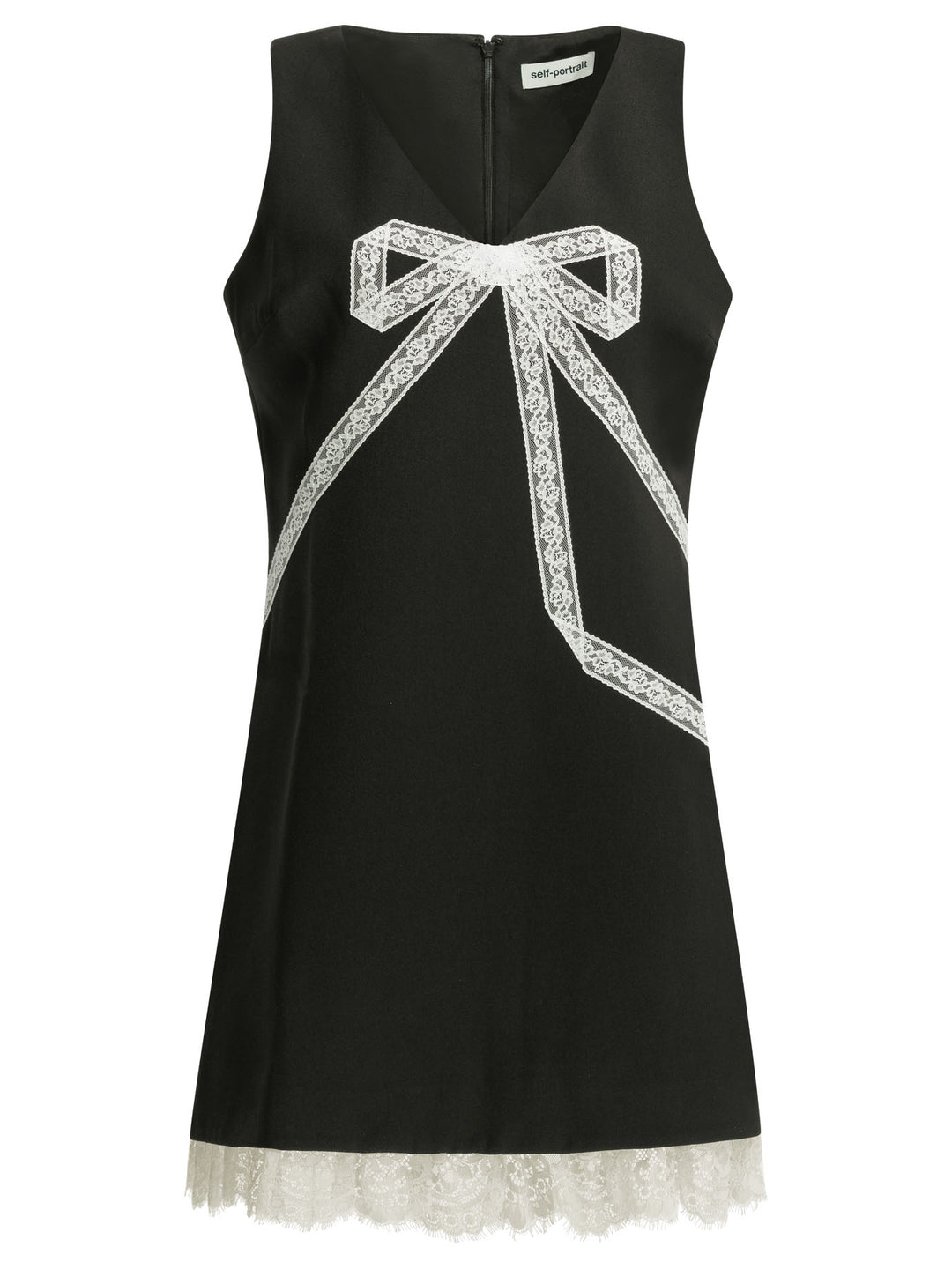 Self-Portrait Short Sheath Dress With Bow Dresses - Black | 9e803df2fabe9bb9e2bbd71801ba0f8e7566fe8f