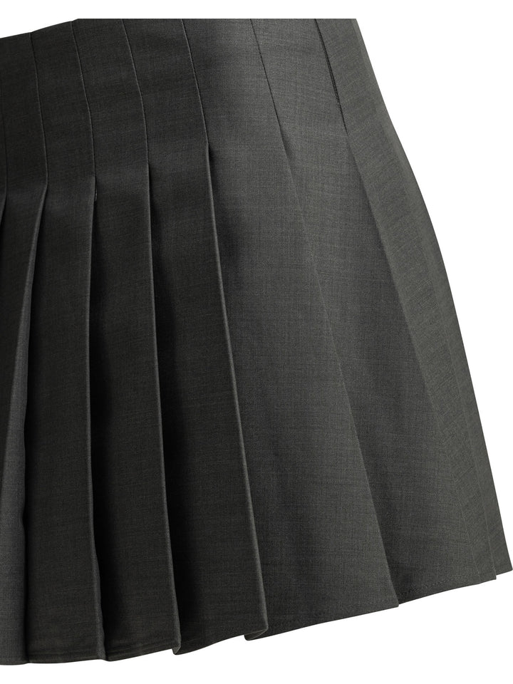Self-Portrait Pleated Miniskirt Skirts - Grey | 81f38f5040a3d8c3f0c39668545e0c8c439f4dee