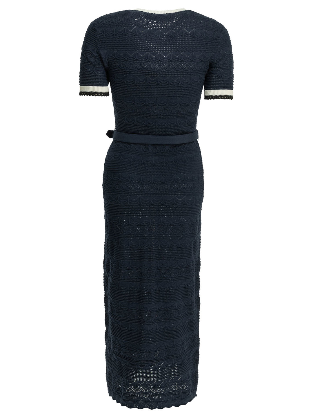 Self-Portrait Knit Midi Dress Dresses - Blue | f19d19d679b25a02422092f2e2a83b7dc347762c