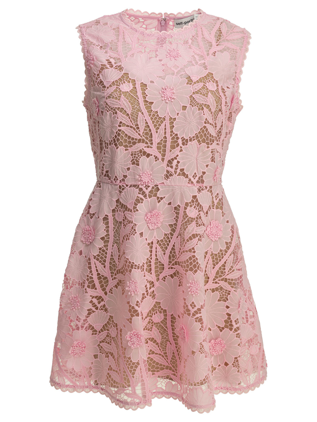 Self-Portrait Short Lace Dress Dresses - Pink | e96dbe15f8e197b830f436cd76797c32ea434fb2
